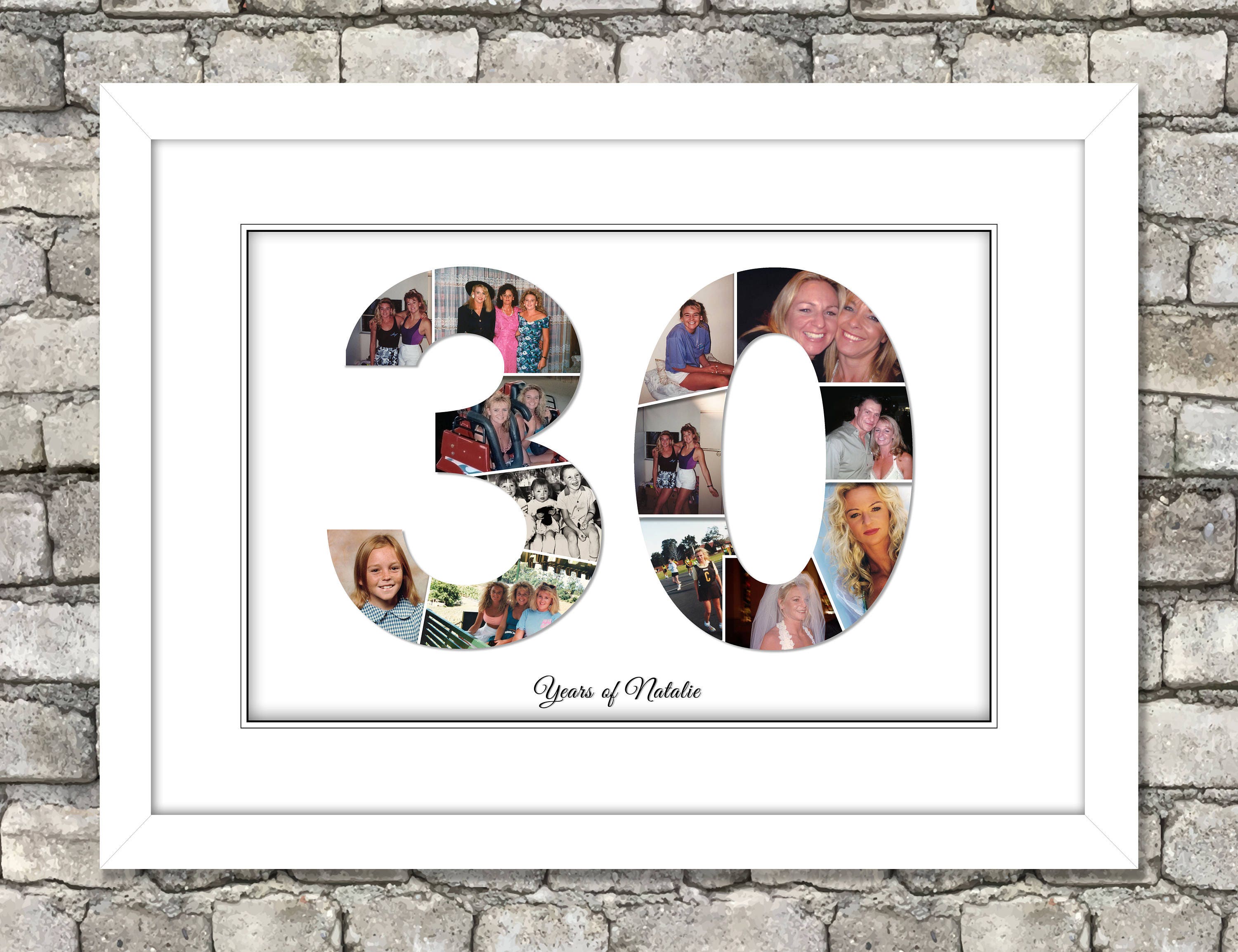 Number Photo Collage for a 3oth Birthday 30th birthday photo
