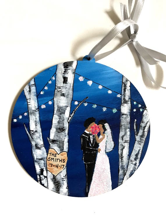 Black Couple Wedding Ornament Wedding Gift for Black Couple African