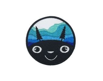 blue totoro Iron on patch Patch Embroidered Applique p151