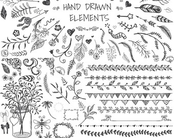 Decorative Elements |Element |Leaf | Flower |Wreath eps,ai format for Design/ Print and Many More