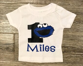 Cookie Monster Birthday Shirt, Cookie Monster t-shirt, Cookie Monster, Cookie Monster Birthday, Cookie Monster 1st Birthday, Sesame Street