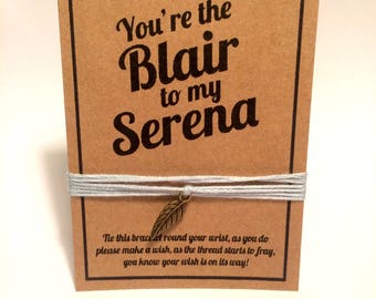 Gossip Girl Blair Serena wish charm bracelet