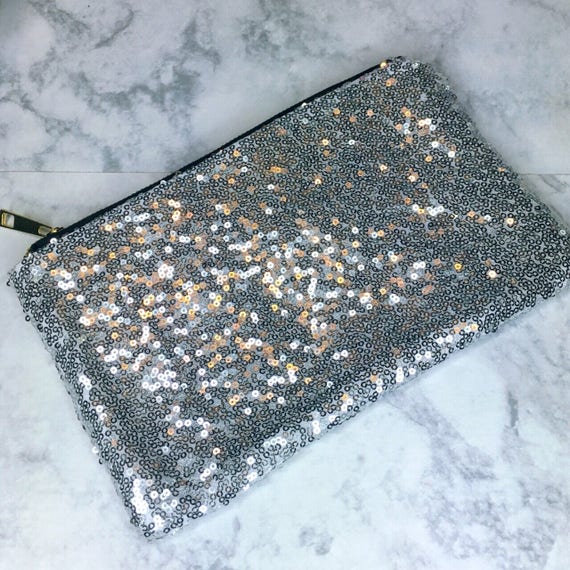 Silver Makeup Bag
