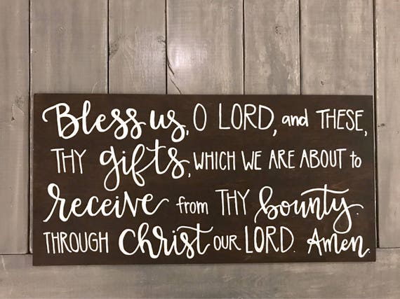 Hand-painted Wooden Sign - Grace - Blessing Sign - Kitchen Sign