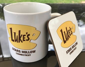 Lukes Diner - Gilmore Girls, mug & coaster gift set