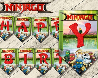 lego ninjago banner,lego ninjago movie birthday banner,lego ninjago movie birthday party,ninjago banner,partido lego ninjago,ninjago party,