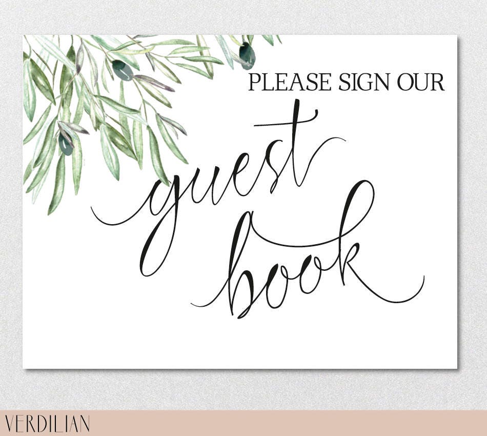 printable guest book templates