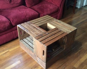 crate coffee table | etsy crate coffee table | etsy