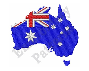 Australian Map - Machine Embroidery Design