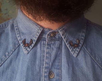 Moose antler enamel pin