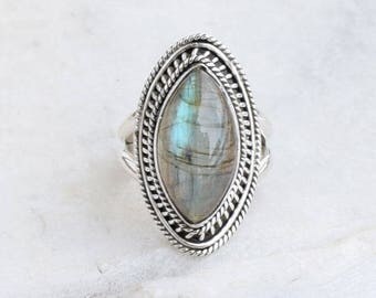 Labradorite Ring, Labradorite Stone Ring, Silver Ring,Sterling Silver Ring