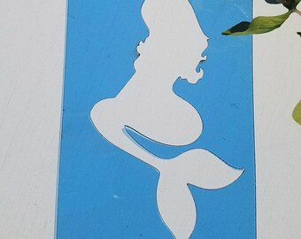 Mermaid Stencil, Children Stencils, T Shirt Stencil, Kids Room Stencil, Children's Room Stencil, Reusable Stencil