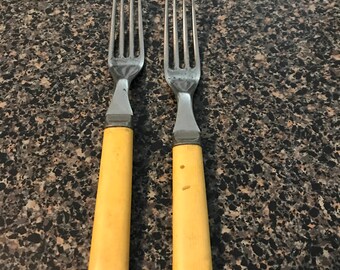 2 Vintage Forks with Bakelite Handle