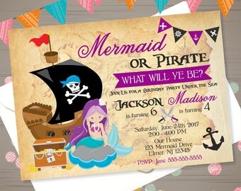 Pirate Pool Party Invitations 6