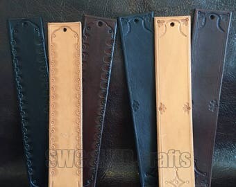 handmade leather bookmark