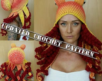 Updated Crochet Octopus Hat PATTERN (pls read description before ordering)
