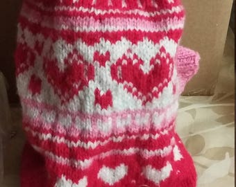 Knitted dog sweater