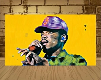 chance the rapper poster,chance the rapper print,chance the rapper art,rapper poster,rapper print,rapper art,painting print,rap art,chance