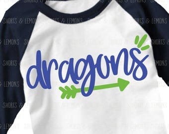 Dragons svg, Arrow svg, Dragon svg, Cut File, iron on, football mom, Silhouette, Printable iron on, Digital Download, Cricut, dxf, Dragons