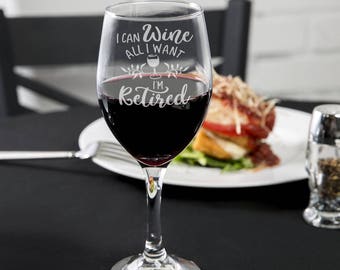 Retirement Gifts for Women - Retirement Gifts for Her - Retirement Wine Glass - Retirement Party Gift - Gifts for Mom - Gifts for Wife