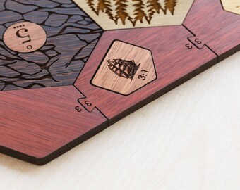 Settlers of Catan Board | Exotic Hardwood Edition | 5-6 Player Expansion, Custom, Wood, Laser Cut