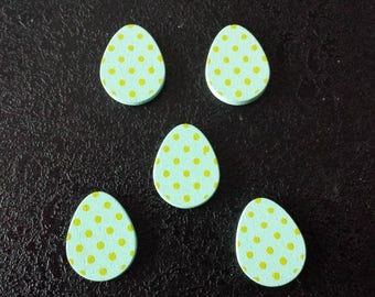 turquoise wooden eggs