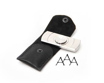Fidget Spinner Metal Stainless Steel EDC Fidget spinner Hybrid Сeramic bearing Metal fidget toy Hand spinner fidget Handmade leather case