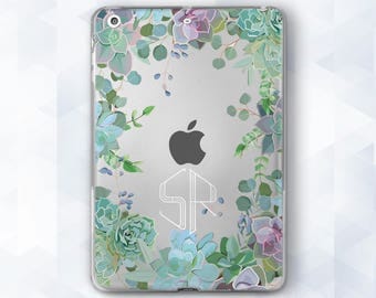 Floral Custom iPad Case iPad Personalized iPad Mini iPad Pro Clear Floral Case Monogram iPad Air iPad Mini Case iPad Pro 9.7 Floral iPad Air