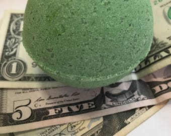 Mint Money Bath Bomb with a surprise inside!