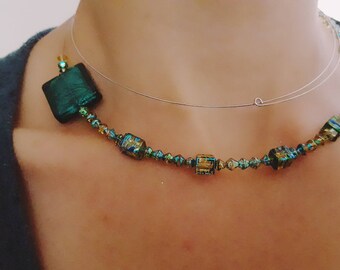 Very nice Choker memory style Czech glass beads.