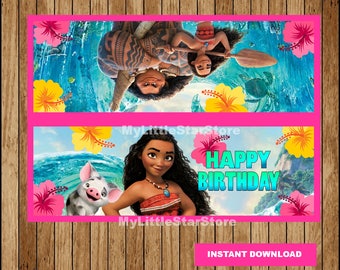 Moana Condiments Labels Printable Moana Birthday Theme Moana