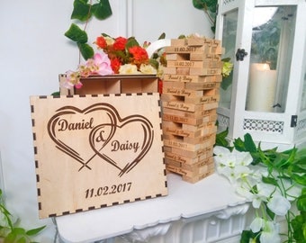 Wedding Guest Book Alternative Wedding Guest Book gift Personalized Wedding Jenga Wedding guest book Personalized gift Jenga Wedding gift