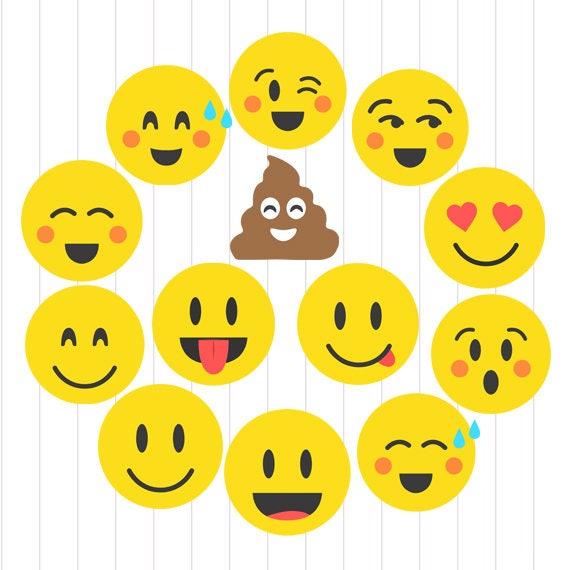 Download INSTANT DOWNLOAD Emoji Svg Emoji Collection Svg Emoji