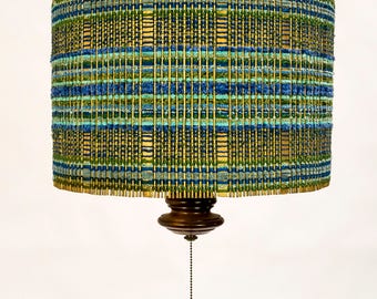 Vintage Woven Shade Pendant Light