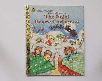 Vintage 1987 Edition 'The Night Before Christmas' Little Golden Book