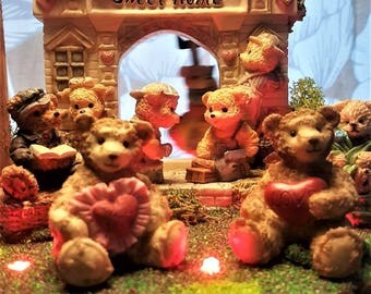 Small Teddy Clock Lamp
