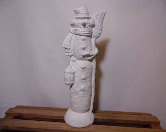 Ceramic Bisque Ready to Paint Snowman