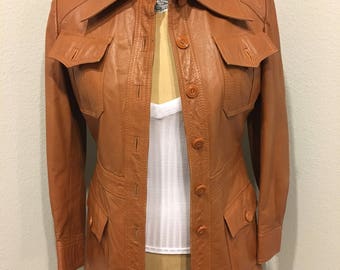 Vintage Montgomery Ward Leather coat