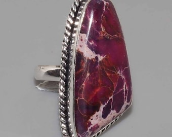 ring in silver and variscite size 55