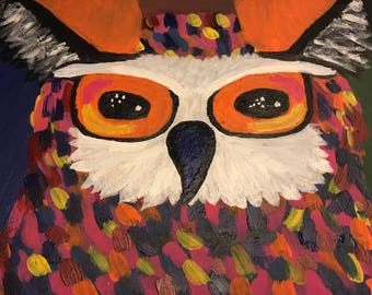 Canvas Painting Owl