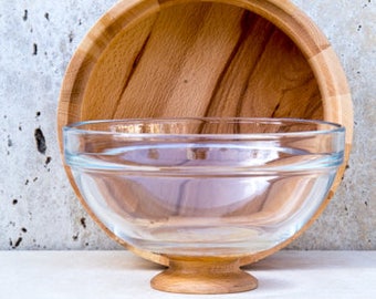 Wooden bowl 200 mm diametr | Kitchen utensil | Cooking lover gift