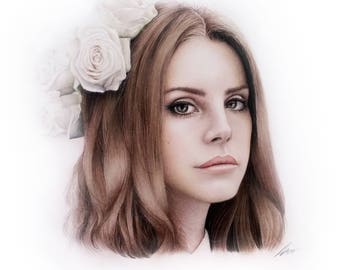 Lana del rey drawing | Etsy