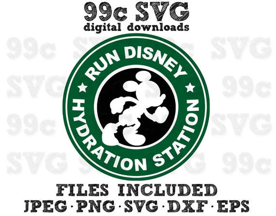 Download Run Disney Starbucks Inspired SVG DXF Png Vector Cut File