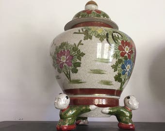 Asian Ginger Jar on pedistal