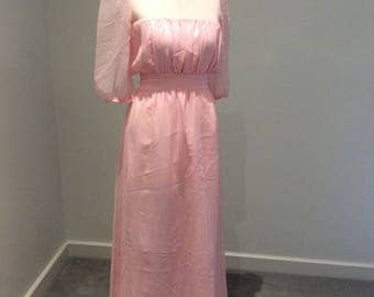 Vintage 1990's baby pink maxi dress