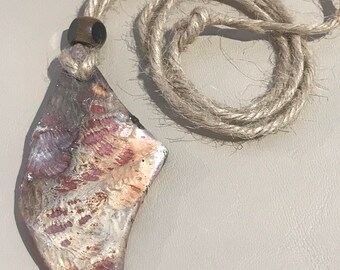 Primitive Fired Clay Pendant