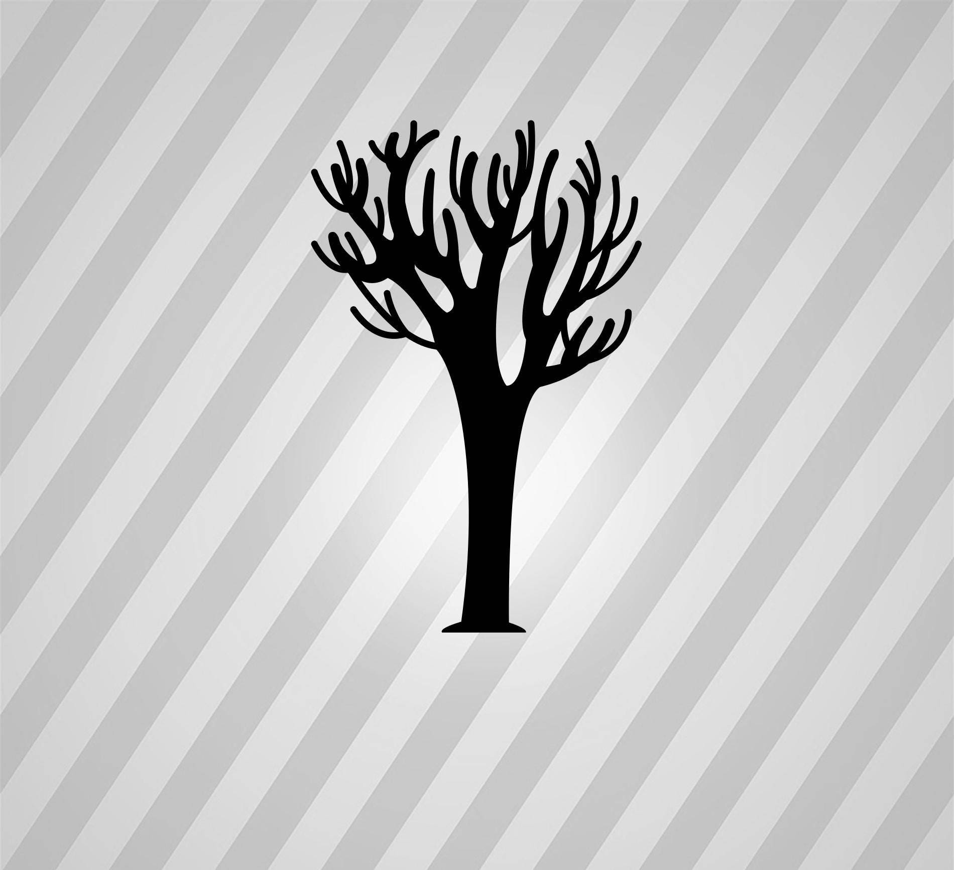 Download Tree Silhouette Trees Svg Dxf Eps Silhouette Rld RDWorks Pdf