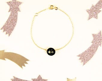 Chain bracelet embroidered star Filante