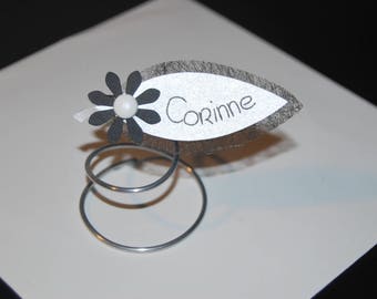 Original black and white wedding place card