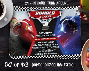 Cars Invitation, Cars 3 Birthday, Cars Party Invite, Lightning Mcqueen Printables, New Cars Movie, Printable Invitations, Cars Race Invites